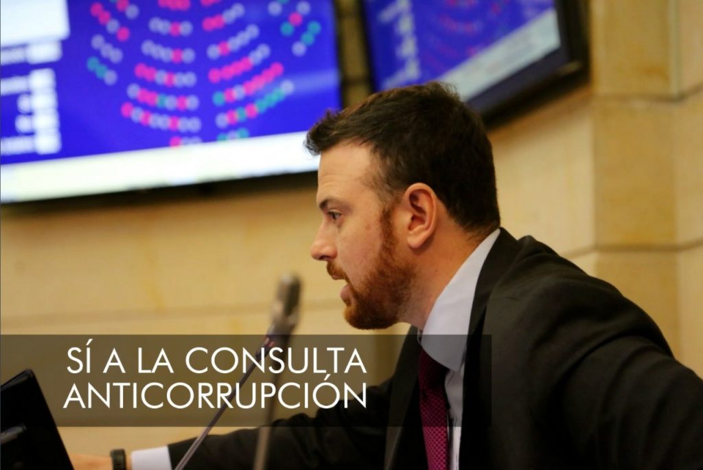 Senador Andrés García Zuccardi vota SÍ a consulta anticorrupción